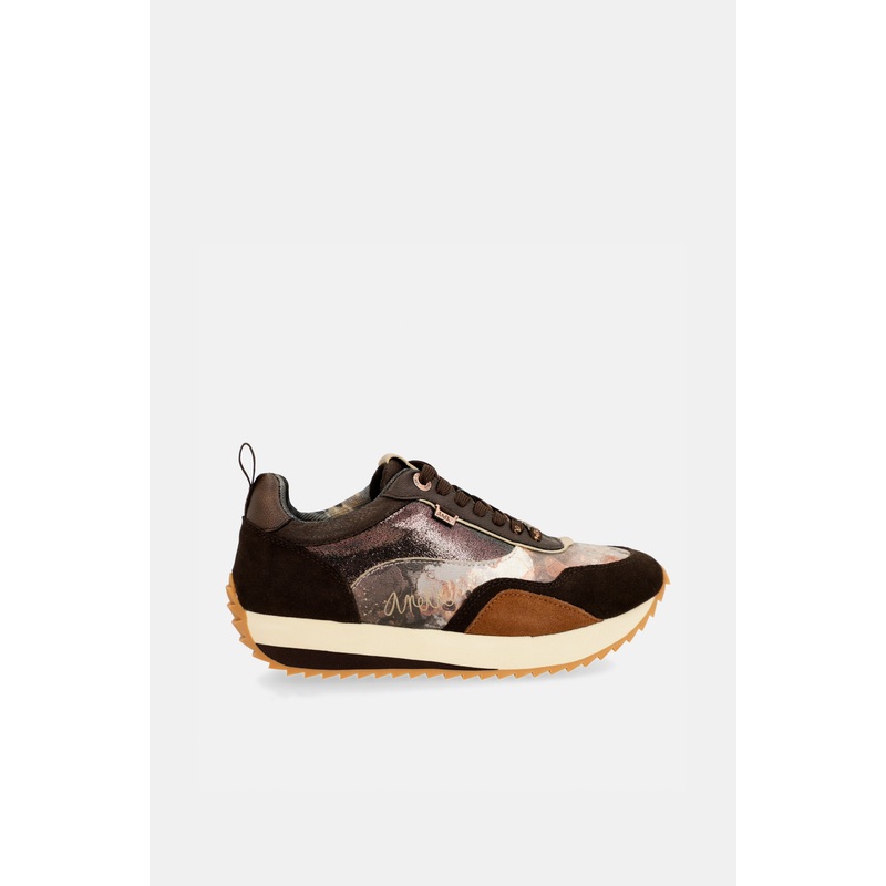 Brown Palette Patterned Sports Sneakers