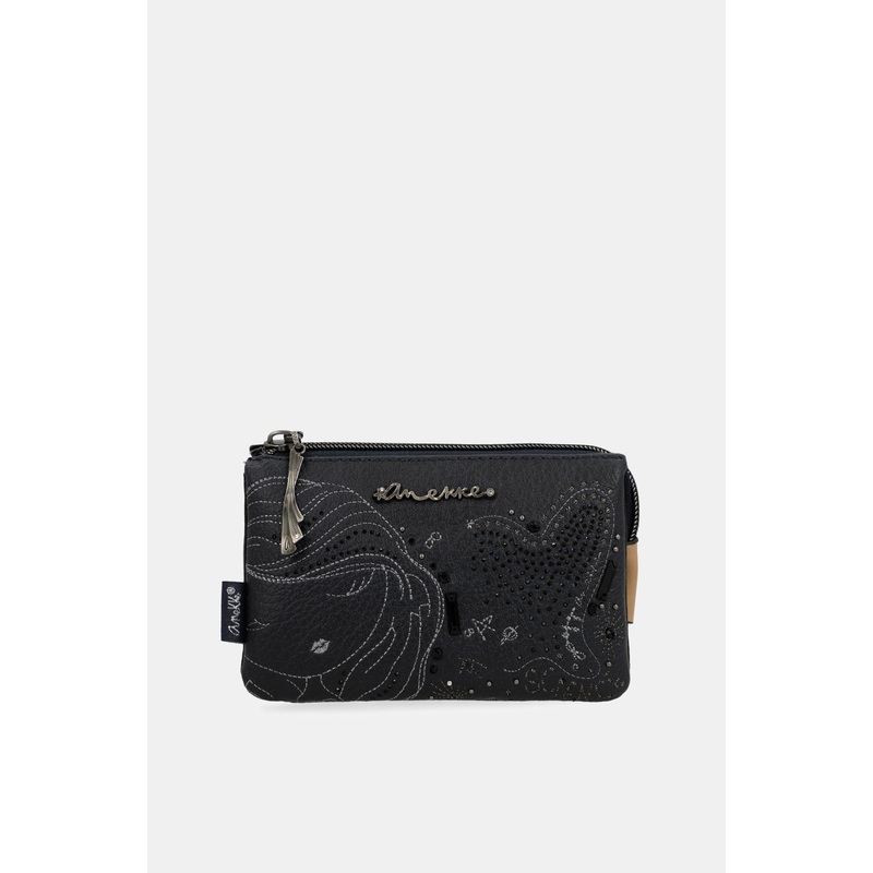 Studio navy blue triple coin purse