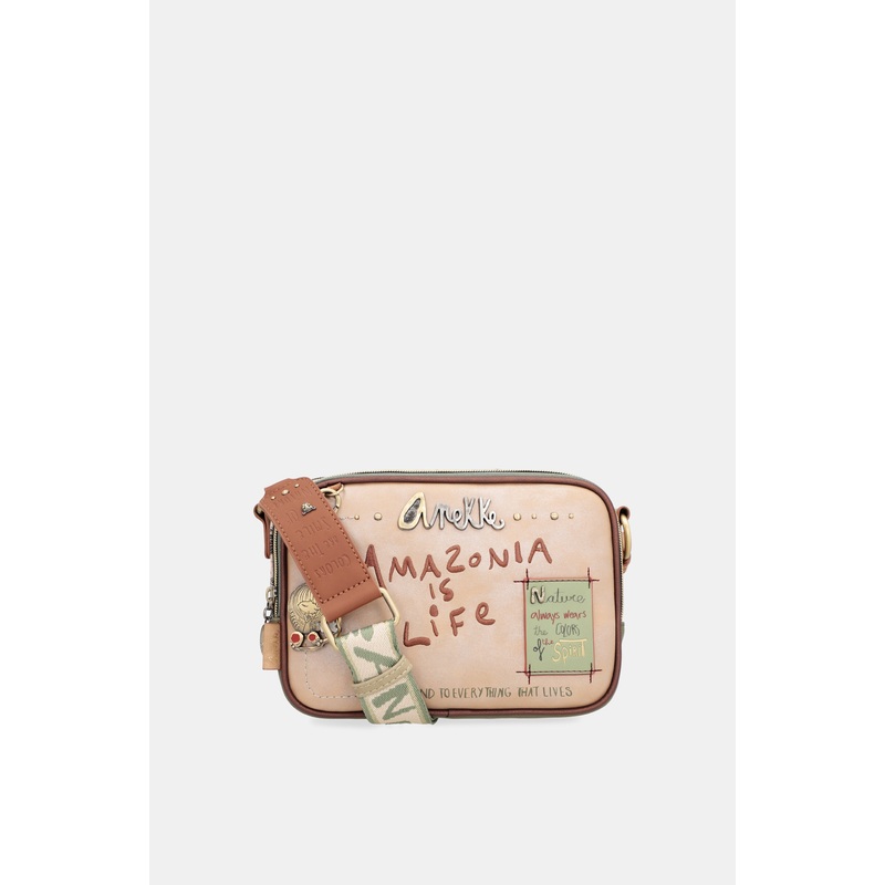 Butterfly crossbody bag with double compartments
