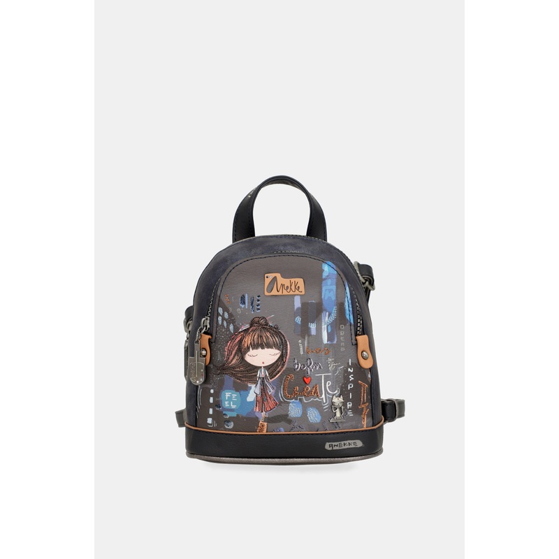 Contemporary two compartment mini backpack Contemporary