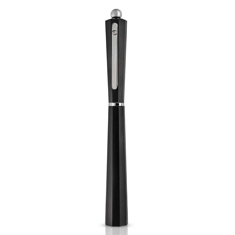 Giuliano Mazzuoli Moka Black Aluminum Ballpoint Pen