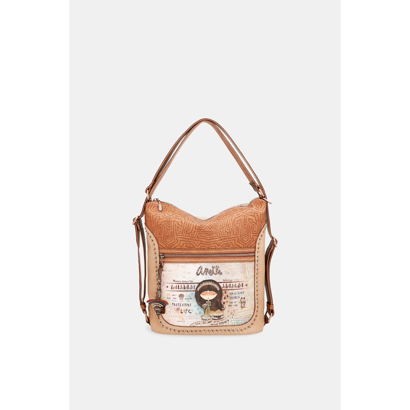Menire convertible crossbody bag into a backpack