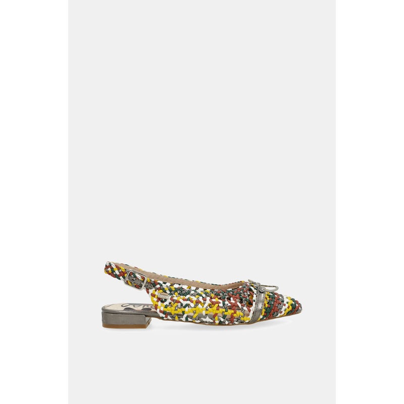 Multicolor slingback ballet flats