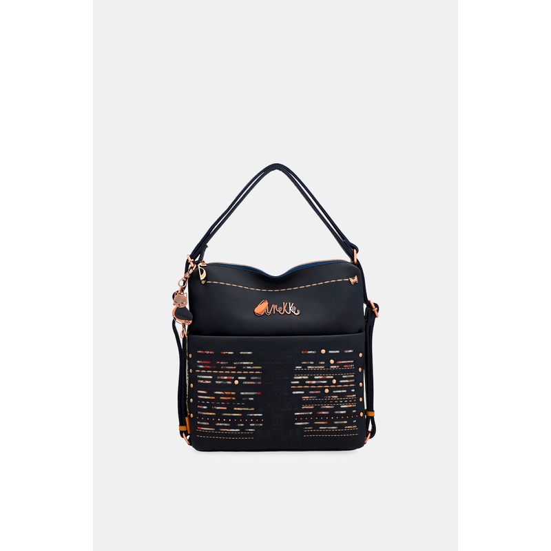 Nature Pachamama convertible navy blue bag into a rucksack