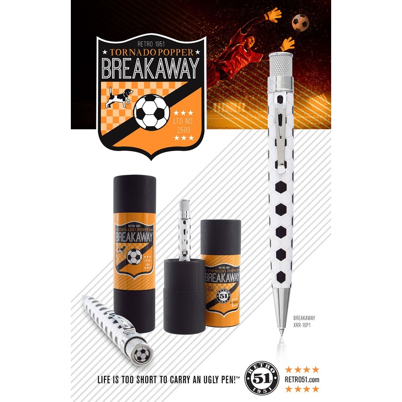 Retro 51 BREAKAWAY - SOCCER Popper Rollerball / Pen - Ltd Ed of 2,500