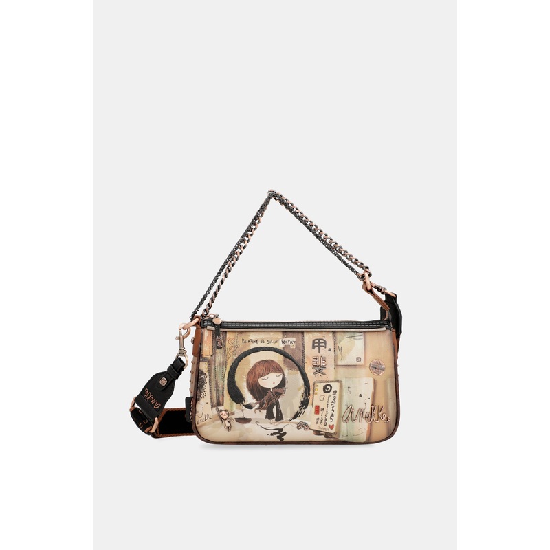 Shen metal handle baguette bag