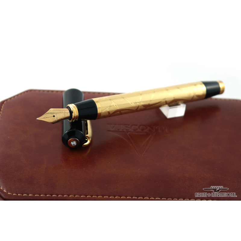 Visconti Limited Edition Rinascimento "Deco" Solid Gold Fountain Pen  - M