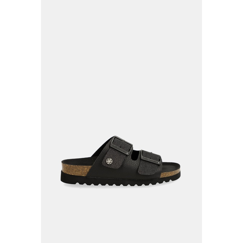Women's black bio sandals