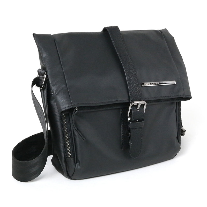 Coated Nylon Cross-Body Gadget Bag