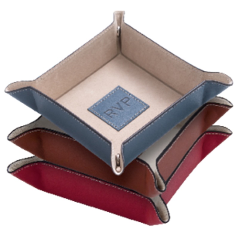 LEATHER SNAP VALET TRAY