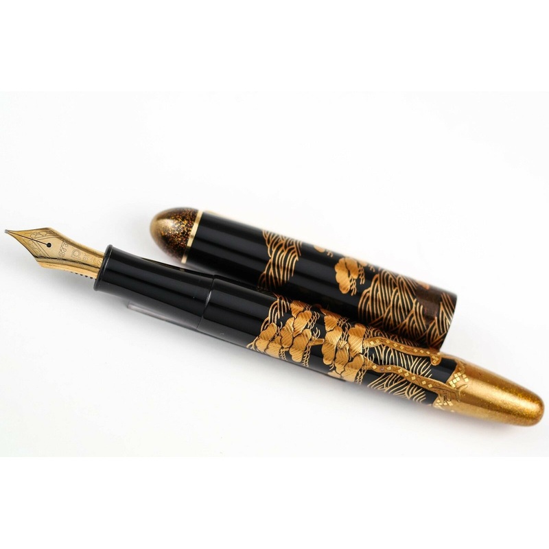 Platinum Limited Edition 3776 Urushi Maki-e Hamamatsu Coast Line with Pines - Medium Nib Fountain Pen