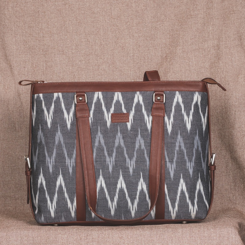 Ikat Grey MultiWave Women's Office Bag