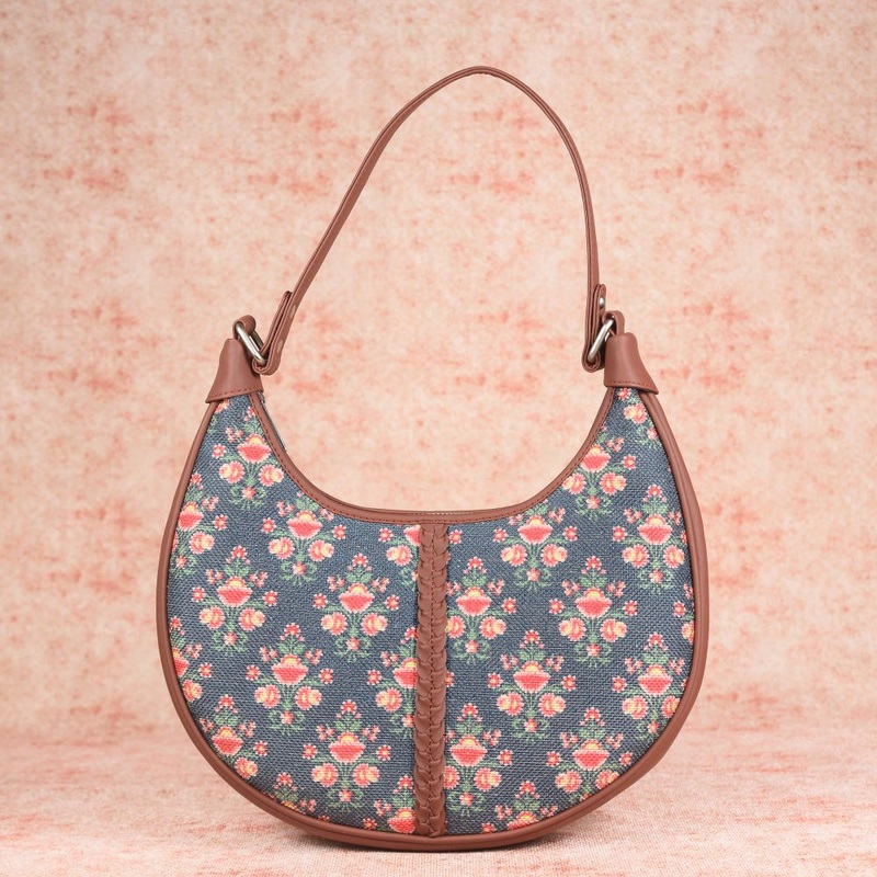 Mughal Garden Print Hobo Bag