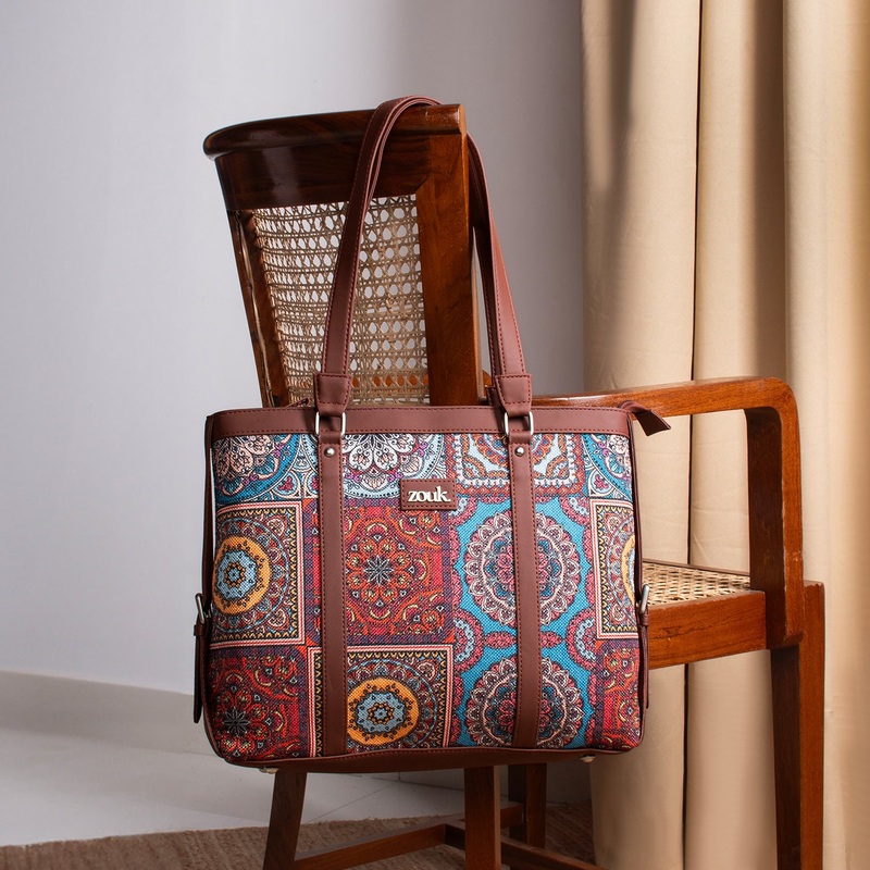 Multicolor Mandala Print Women's Office Bag