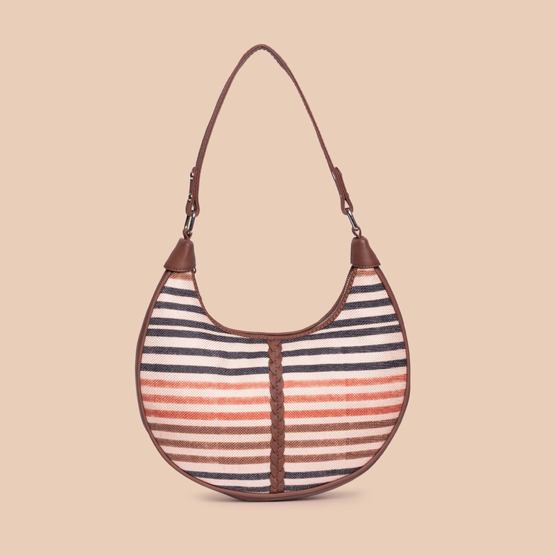 Qutub Stripes Hobo Bag