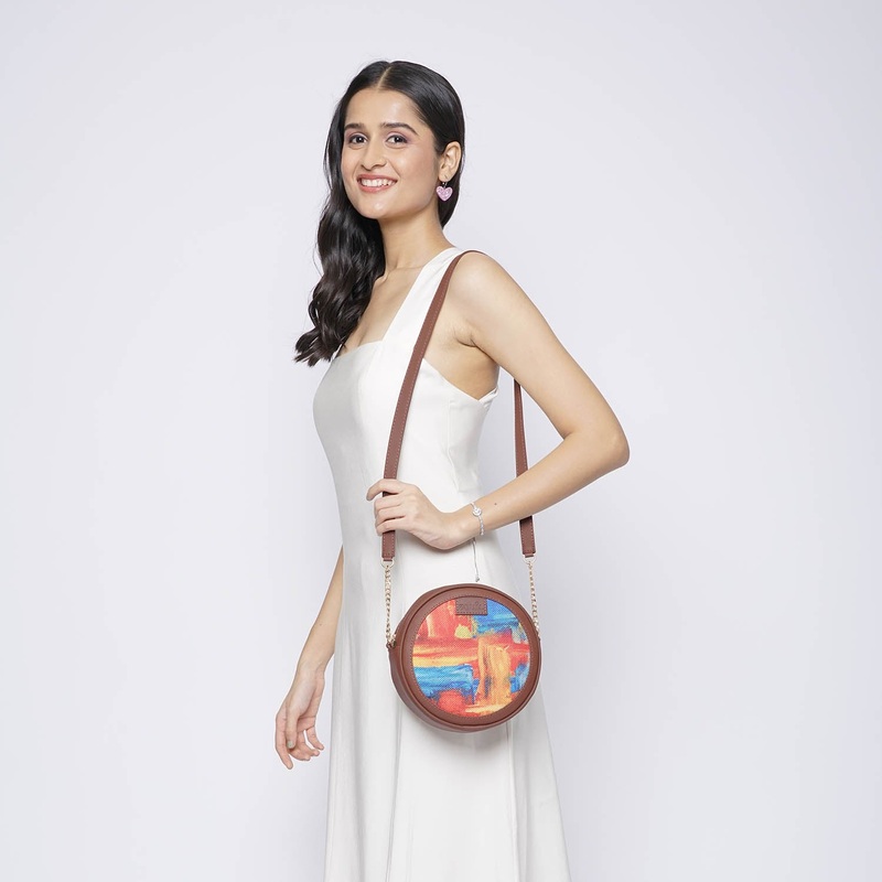 Abstract Amaze Round Sling Bag