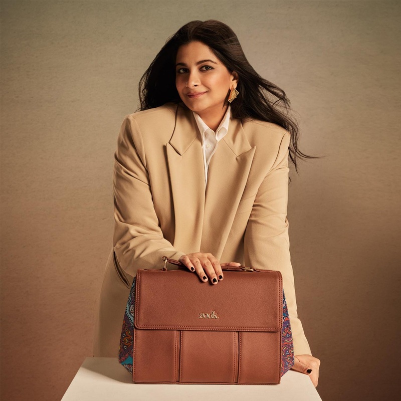 Rhea Kapoor Satchel Bag - Multicolor Mandala Print