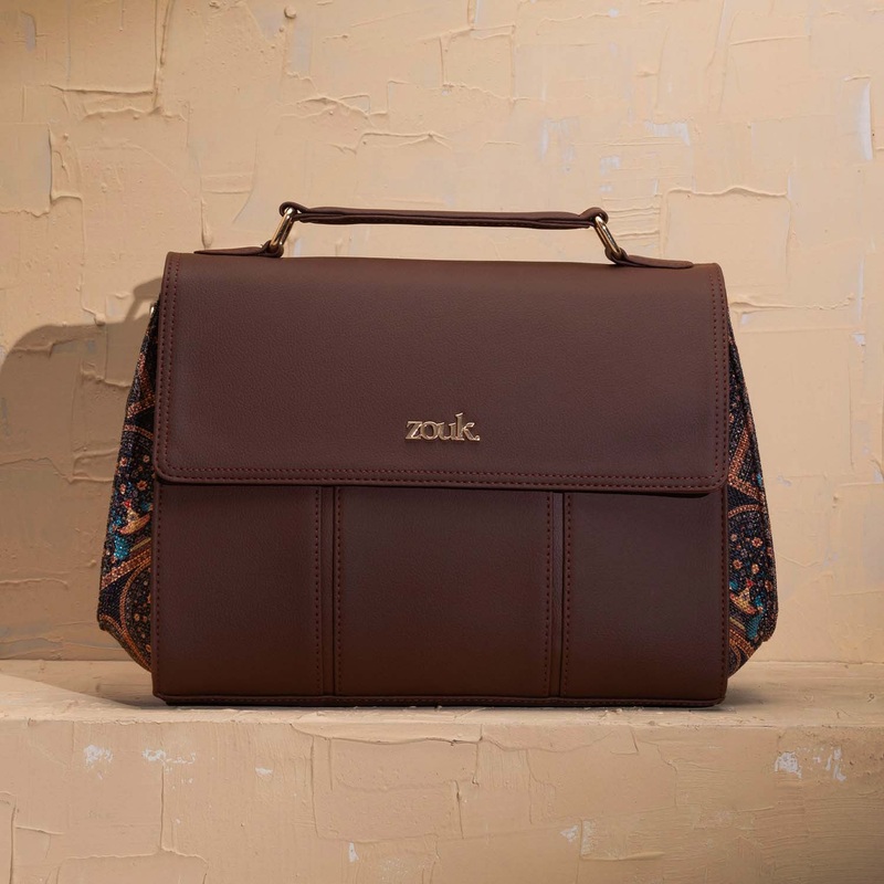 Rhea Kapoor Satchel Bag - Royal Indian Peacock Motif
