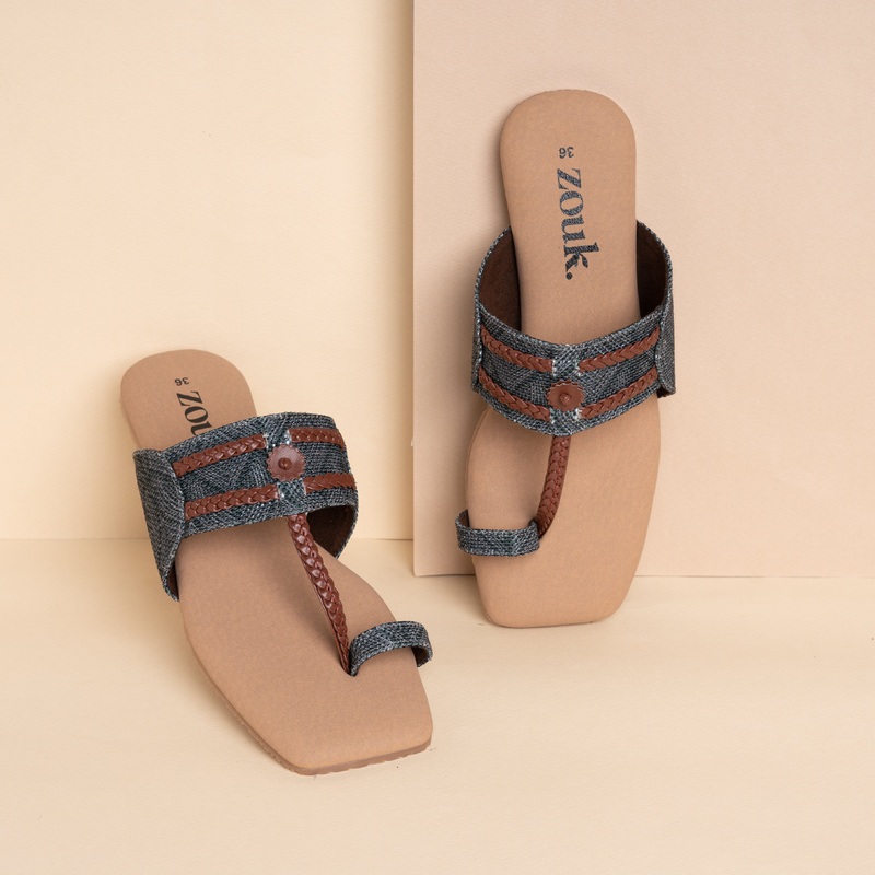 Shalimar Qila Braided Kolhapuri Chappal